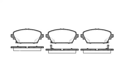 Комплект гальмівних колодок, дискове гальмо HONDA ACCORD V, ROVER 45, REMSA (069402)