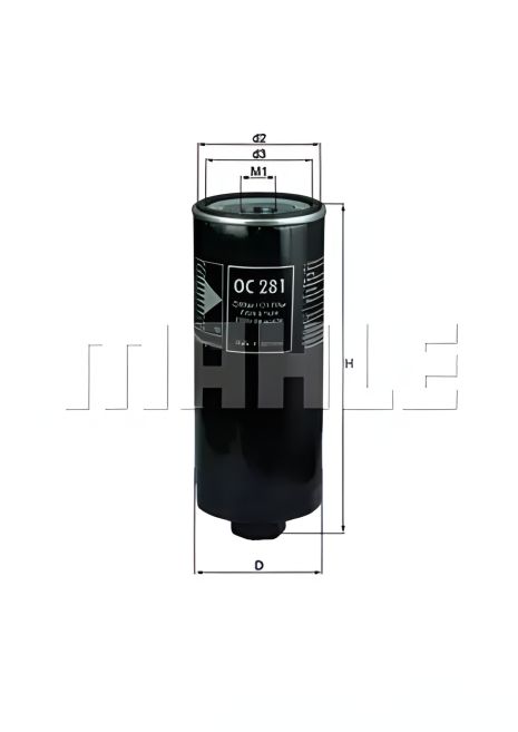 Оливи фільтр AUDI A6, MAHLE/KNECHT (OC281)