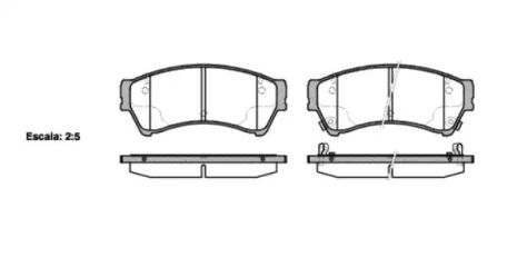Комплект гальмівних колодок MAZDA 6, WOKING (P1096302)
