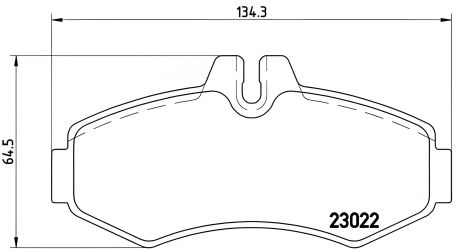 Комплект тормозных колодок для дискового тормоза MERCEDES-BENZ V-CLASS, BREMBO (P50031)