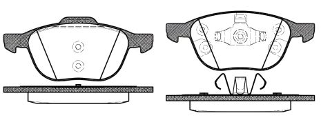 Набор тормозных колодок для MAZDA 3 и FORD FOCUS, дисковые, REMSA (108230)