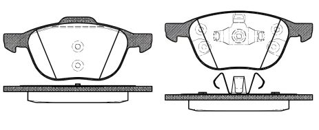 Набор тормозных колодок для MAZDA 3 и FORD FOCUS, дисковые, REMSA (108230)