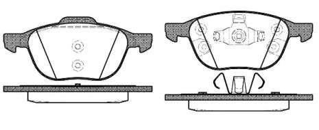 Комплект гальмівних колодок, дискове гальмо MAZDA 3, FORD FOCUS, REMSA (108230)