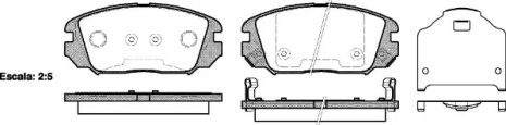 Комплект гальмівних колодок HONDA CIVIC, CHANGAN CS35, KIA OPTIMA, WOKING (P1304302)