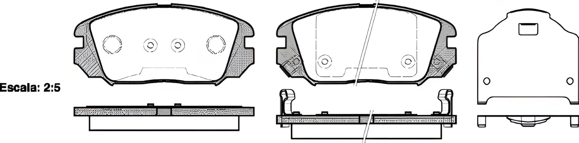Комплект гальмівних колодок HONDA CIVIC, CHANGAN CS35, KIA OPTIMA, WOKING (P1304302) Комплект гальмівних колодок HONDA CIVIC, CHANGAN CS35, KIA OPTIMA, WOKING (P1304302)