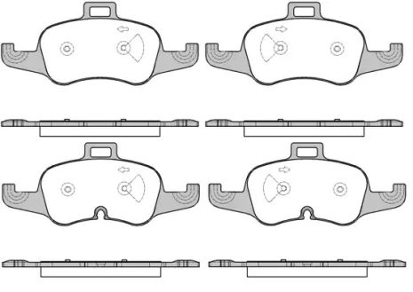 Комплект гальмівних колодок, дискове гальмо AUDI TT, REMSA (165300)