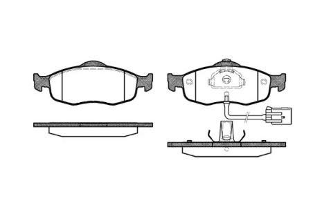 Набір гальмівних майданчиків, диск Brake Ford USA, REMSA (043202)