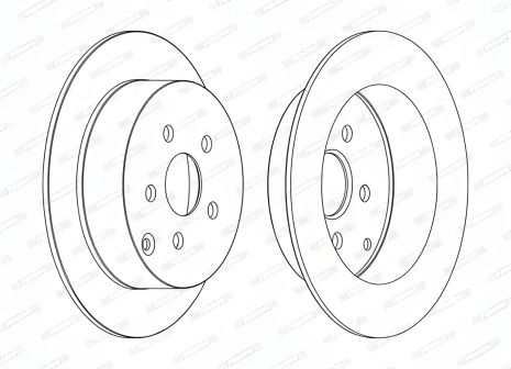Диск гальмівний для TOYOTA PRIUS, FERODO (DDF1485C)