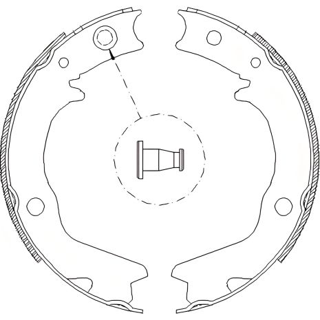 Комплект гальмівних колодок стоянкового гальма для SUBARU LEGACY, MITSUBISHI GTO, REMSA (470200)