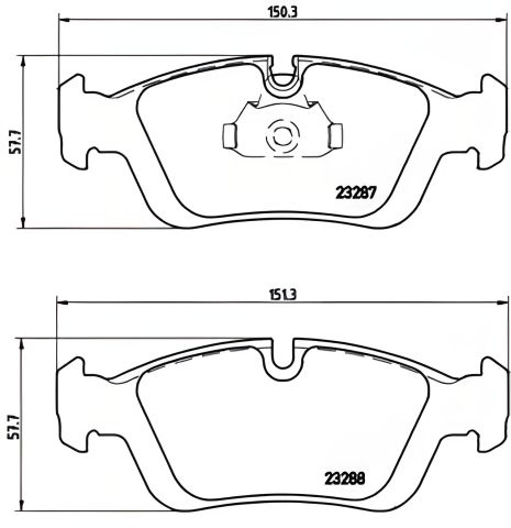 Комплект гальмівних колодок, дискове гальмо ALPINA ROADSTER, BMW Z4, BREMBO (P06024) Комплект гальмівних колодок, дискове гальмо ALPINA ROADSTER, BMW Z4, BREMBO (P06024)
