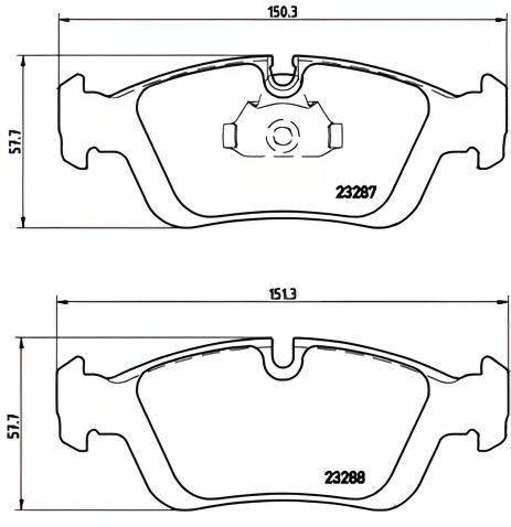 Комплект гальмівних колодок, дискове гальмо ALPINA ROADSTER, BMW Z4, BREMBO (P06024) Комплект гальмівних колодок, дискове гальмо ALPINA ROADSTER, BMW Z4, BREMBO (P06024)
