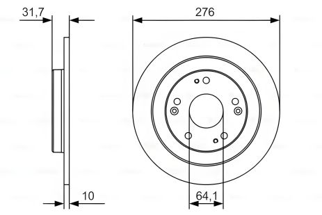 Диск гальмівний HONDA CIVIC, BOSCH (0986479A92) Диск гальмівний HONDA CIVIC, BOSCH (0986479A92)