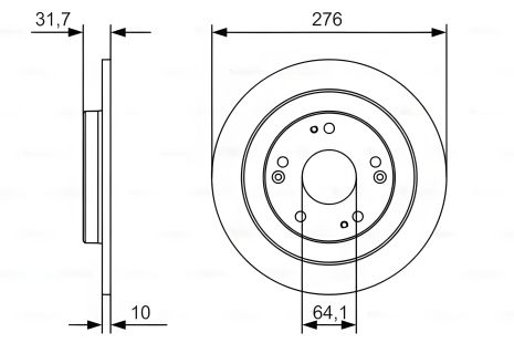Диск гальмівний HONDA CIVIC, BOSCH (0986479A92) Диск гальмівний HONDA CIVIC, BOSCH (0986479A92)