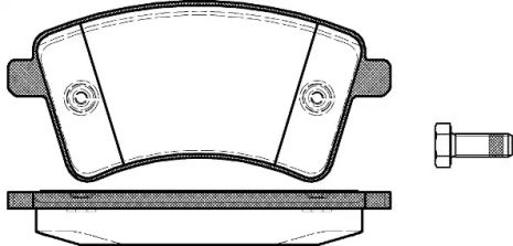 Комплект гальмівних колодок, дискове гальмо MERCEDES-BENZ CITAN, RENAULT KANGOO, REMSA (135100)