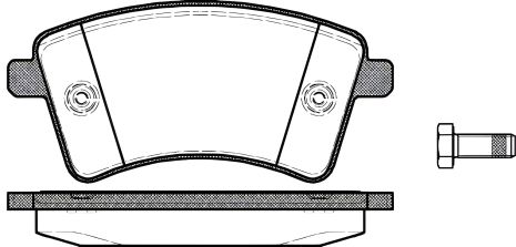 Комплект тормозных колодок для MERCEDES-BENZ CITAN, RENAULT KANGOO, REMSA (135100)