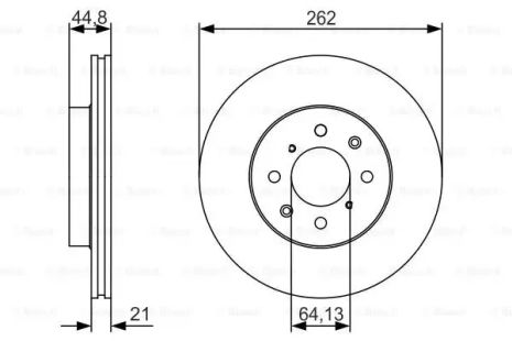 Диск тормозной MG MG, HONDA INTEGRA, BOSCH (0986479R80)