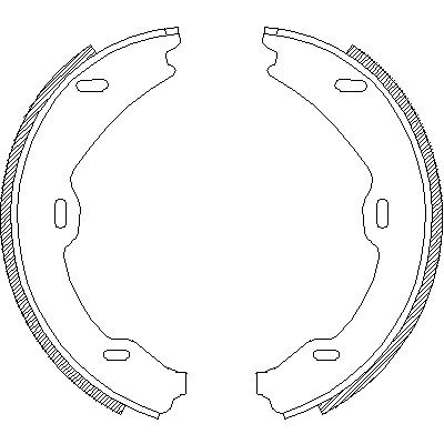 Комплект гальмівних колодок, гальмо стоянки MERCEDES-BENZ S-CLASS, REMSA (470601)