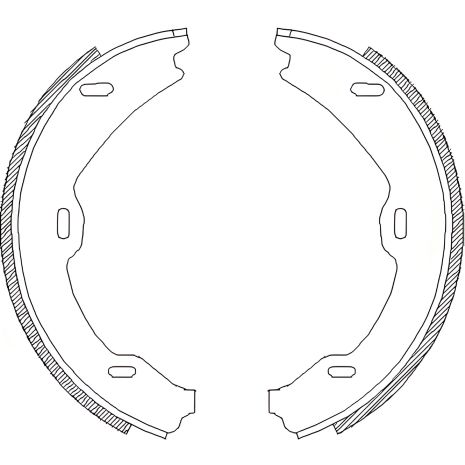 Комплект гальмівних колодок, гальмо стоянки MERCEDES-BENZ S-CLASS, REMSA (470601) - Комплект гальмівних колодок REMSA
