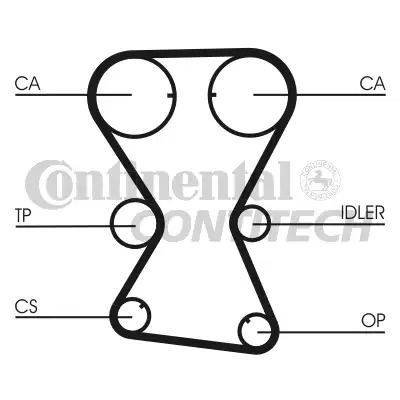 Ремінь зубчастий ГРМ KIA JOICE, HYUNDAI SANTAMO, CONTITECH (CT1000)