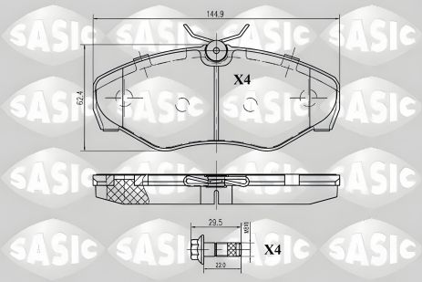 Комплект тормозных колодок, дисковый тормоз NISSAN PRIMASTAR, OPEL VIVARO, Sasic (6214007) Комплект тормозных колодок, дисковый тормоз NISSAN PRIMASTAR, OPEL VIVARO, Sasic (6214007)