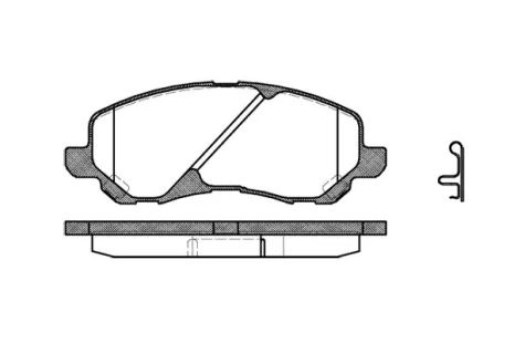 Комплект гальмівних колодок, дискове гальмо CHRYSLER SEBRING, DODGE AVENGER, REMSA (080402)