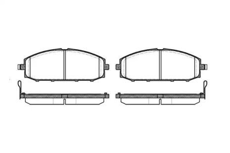 Комплект гальмівних колодок, дискове гальмо NISSAN PATROL, REMSA (071104)