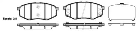 Комплект гальмівних колодок, дискове гальмо KIA SOUL, HYUNDAI ix20, WOKING (P1526302)