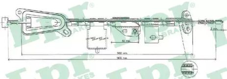 Трос ручного тормоза NISSAN ALMERA, LPR (C0481B)