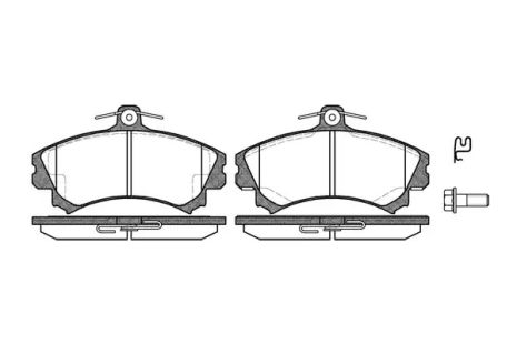 Комплект тормозных колодок, дисковый тормоз VOLVO V40, MITSUBISHI COLT, REMSA (059002)