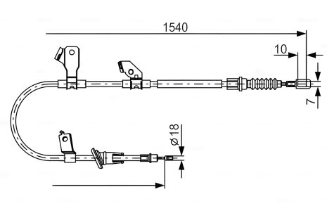 Ручного тормоза трос MITSUBISHI COLT, SMART FORFOUR, BOSCH (1987482271) Ручного тормоза трос MITSUBISHI COLT, SMART FORFOUR, BOSCH (1987482271)