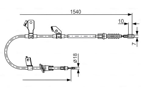 Ручного тормоза трос MITSUBISHI COLT, SMART FORFOUR, BOSCH (1987482271) Ручного тормоза трос MITSUBISHI COLT, SMART FORFOUR, BOSCH (1987482271)