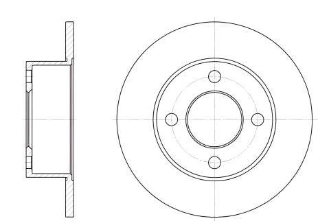 Гальмівний диск AUDI 80, REMSA (612200)