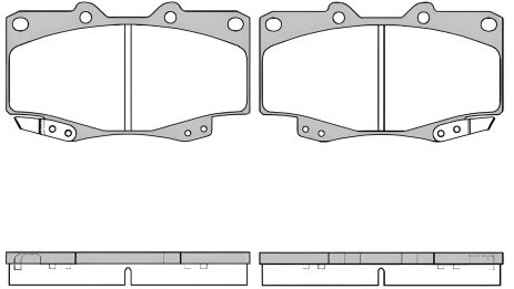REMSA 0315 22 Комплект гальмівних колодок, дискове гальмо TOYOTA HILUX