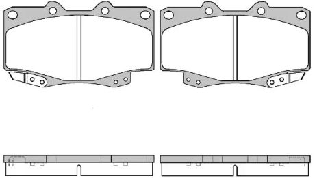 Комплект тормозных колодок, дисковый тормоз TOYOTA HILUX, REMSA (031522)