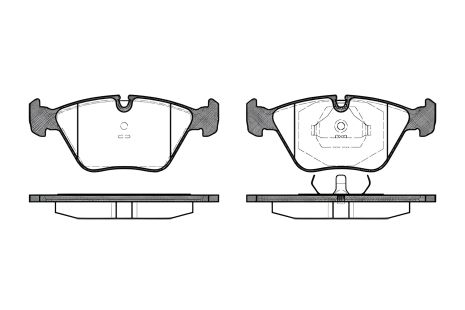 Дисковый тормозной комплект колодок BMW 3, REMSA (027000)