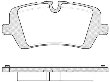 Комплект гальмівних колодок, дискове гальмо LAND ROVER, WOKING (P1441300)