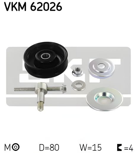 Ролик натягувача поліклінового ременя NISSAN NP300, SKF (VKM62026)