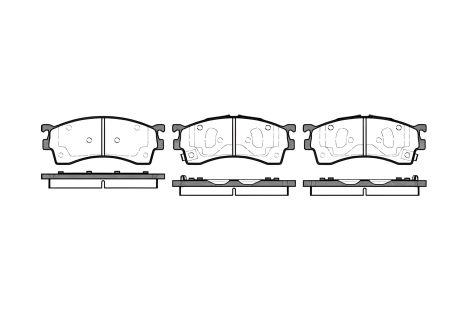 Комплект тормозных колодок, дисковый тормоз HAIMA (FAW), MAZDA PREMACY, REMSA (041512)