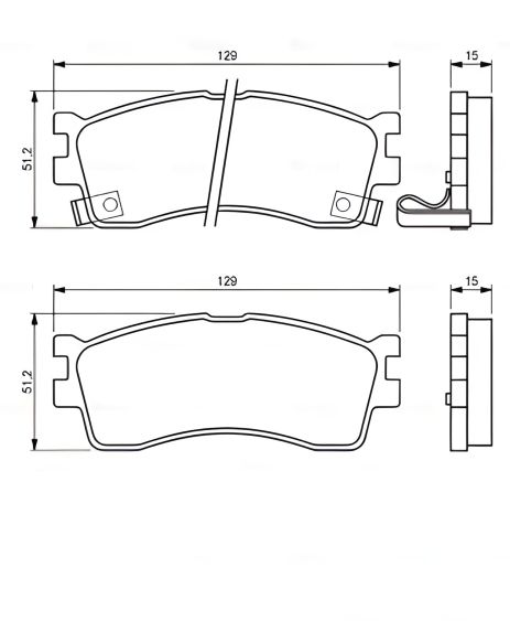 Гальмівні колодки комплекту, дискове гальмо KIA SHUMA, BOSCH (0986494144) Гальмівні колодки комплекту, дискове гальмо KIA SHUMA, BOSCH (0986494144)