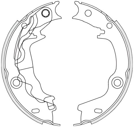 Комплект гальмівних колодок, гальмо стоянки HYUNDAI ACCENT, KIA CERATO, WOKING (номер Z467600)