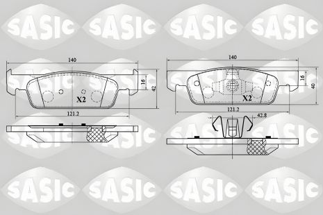 Комплект тормозных колодок, дисковый тормоз для DACIA LOGAN, RENAULT TWINGO, Sasic (6214029) Комплект тормозных колодок, дисковый тормоз для DACIA LOGAN, RENAULT TWINGO, Sasic (6214029)
