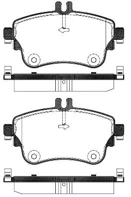 Комплект гальмівних колодок, дискове гальмо MERCEDES-BENZ A-CLASS, REMSA (148708)