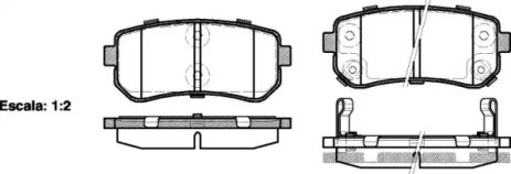 Комплект тормозных колодок JAC REFINE, CHANGAN EADO, KIA SPORTAGE, WOKING (P1309302)