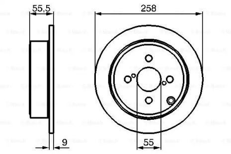 Диск тормозной TOYOTA COROLLA, BOSCH (0986479086)