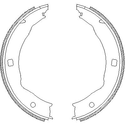 Комплект гальмівних колодок, гальмо стоянки PEUGEOT 607, REMSA (471700)