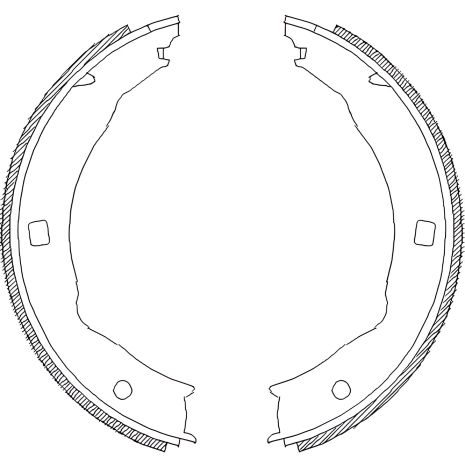 Гальмівний комплект стоянкових колодок PEUGEOT 607, REMSA (471700)