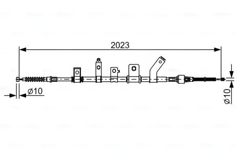 Трос ручного тормоза для MITSUBISHI L 200, BOSCH (1987482515) Трос ручного тормоза для MITSUBISHI L 200, BOSCH (1987482515)
