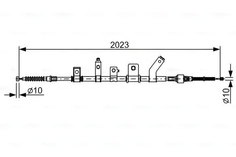 Трос ручного тормоза для MITSUBISHI L 200, BOSCH (1987482515)
