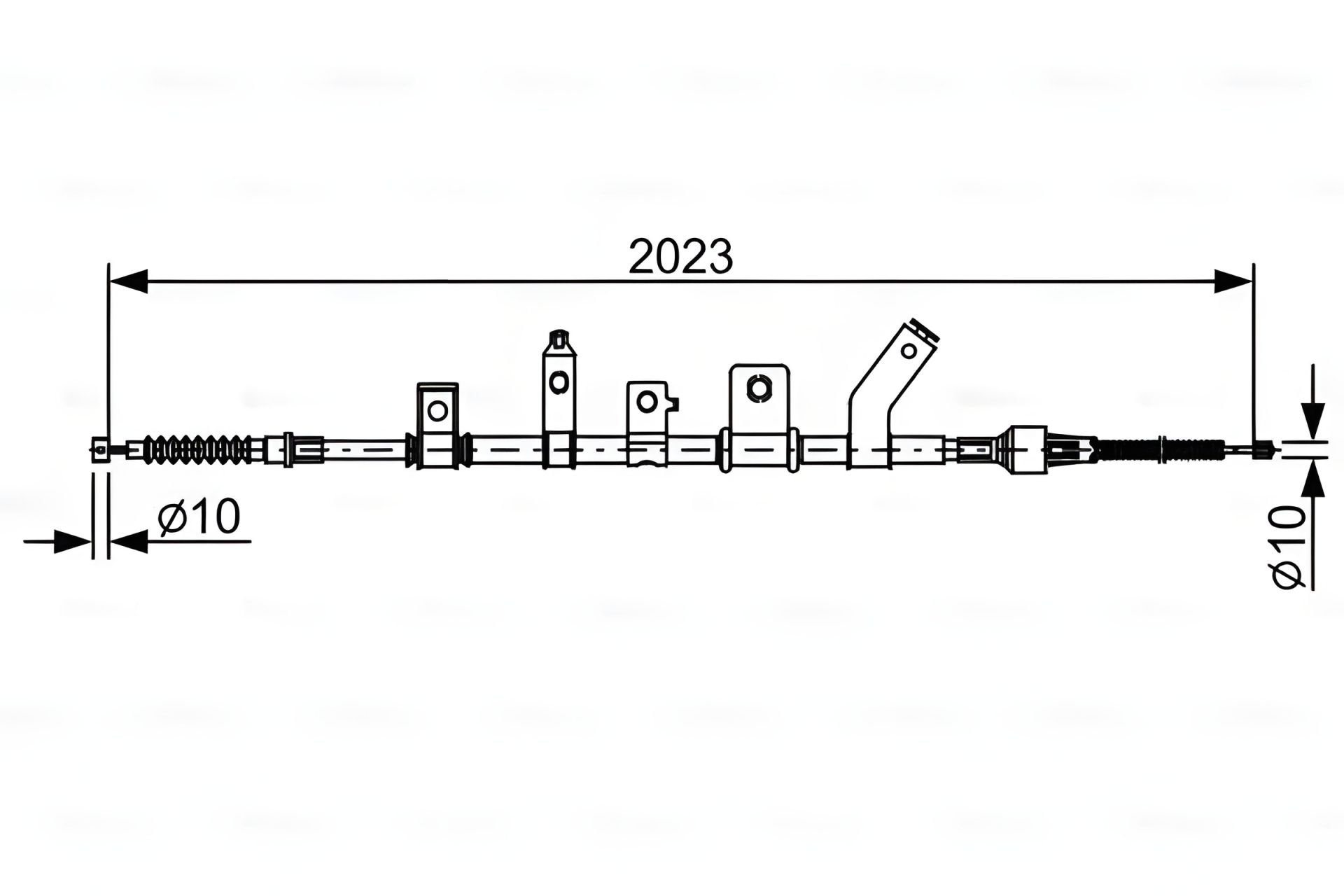 Трос ручного тормоза для MITSUBISHI L 200, BOSCH (1987482515) Трос ручного тормоза для MITSUBISHI L 200, BOSCH (1987482515)