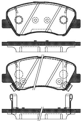 Комплект тормозных колодок, дисковый тормоз KIA RIO, HYUNDAI i20, REMSA (148802)